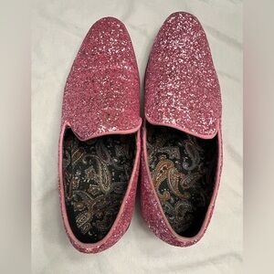 Pink Glitter Loafers